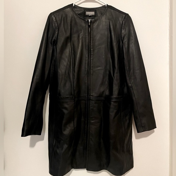 Neiman Marcus Exclusive Black Leather Jacket - Picture 1 of 7